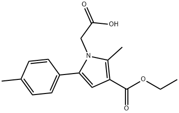 [3-(ethoxycarbonyl)-2-methyl-5-(4-methylphenyl)-1H-pyrrol-1-yl]acetic acid Structure