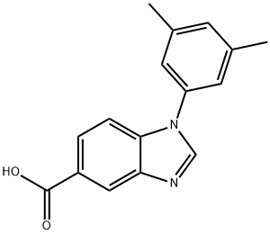 1-(3,5-二甲基苯基)-5-苯并咪唑羧酸, 442531-63-7, 结构式