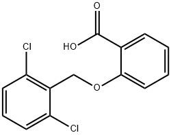 2-[(2,6-ジクロロベンジル)オキシ]安息香酸 化学構造式