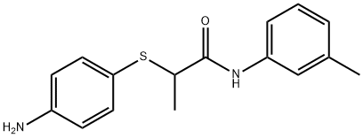 2-[(4-aminophenyl)thio]-N-(3-methylphenyl)propanamide 化学構造式