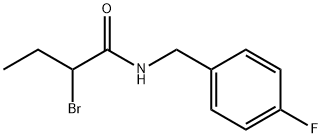 2-溴-N-(4-氟苄基)丁酰胺,1119451-47-6,结构式