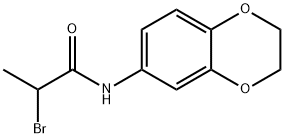 2-bromo-N-2,3-dihydro-1,4-benzodioxin-6-ylpropanamide 化学構造式