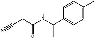 2-氰基-N-[1-(4-甲基苯基)乙基]乙酰胺, 444907-79-3, 结构式