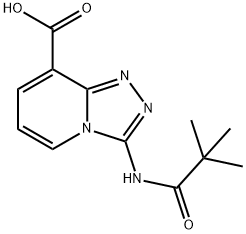 3-[(2,2-dimethylpropanoyl)amino][1,2,4]triazolo[4,3-a]pyridine-8-carboxylic acid Structure