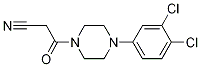 3-オキソ-3-[4-(3,4-ジクロロフェニル)ピペラジノ]プロパンニトリル 化学構造式