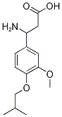 3-氨基-3-(4-异丁氧基-3-甲氧苯基)丙酸,902745-25-9,结构式