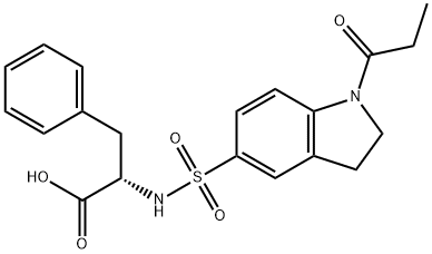 3-phenyl-2-{[(1-propionyl-2,3-dihydro-1H-indol-5-yl)sulfonyl]amino}propanoic acid Structure