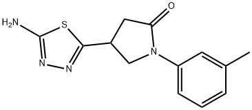 4-(5-amino-1,3,4-thiadiazol-2-yl)-1-(3-methylphenyl)pyrrolidin-2-one Struktur