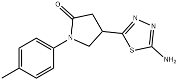 4-(5-amino-1,3,4-thiadiazol-2-yl)-1-(4-methylphenyl)pyrrolidin-2-one Structure