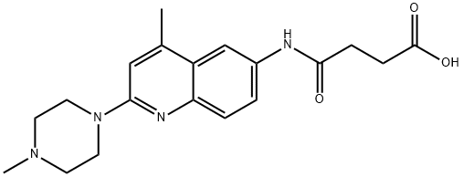 4-{[4-methyl-2-(4-methylpiperazin-1-yl)quinolin-6-yl]amino}-4-oxobutanoic acid Structure