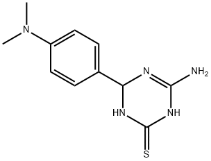 4-amino-6-[4-(dimethylamino)phenyl]-1,6-dihydro-1,3,5-triazine-2-thiol Structure