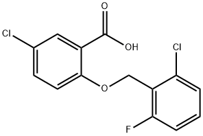 5-chloro-2-[(2-chloro-6-fluorobenzyl)oxy]benzoic acid Structure