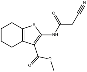 methyl 2-[(cyanoacetyl)amino]-4,5,6,7-tetrahydro-1-benzothiophene-3-carboxylate Struktur