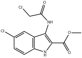 methyl 5-chloro-3-[(chloroacetyl)amino]-1H-indole-2-carboxylate,1134334-61-4,结构式