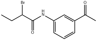2-溴-N-(3-乙酰苯基)丁酰胺 结构式