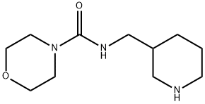 N-(piperidin-3-ylmethyl)morpholine-4-carboxamide 化学構造式