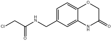 2-chloro-N-[(3-oxo-3,4-dihydro-2H-1,4-benzoxazin-6-yl)methyl]acetamide 化学構造式