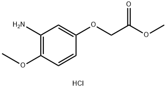 (3-氨基-4-甲氧基苯氧基)乙酸盐酸盐甲基, 1211449-17-0, 结构式