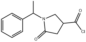 5-oxo-1-(1-phenylethyl)pyrrolidine-3-carbonyl chloride Structure