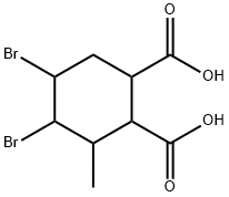 4,5-dibromo-3-methylcyclohexane-1,2-dicarboxylic acid Struktur