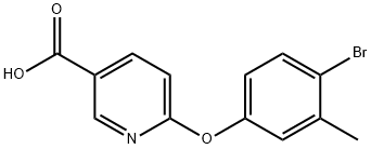 1160264-56-1 6-(4-ブロモ-3-メチルフェノキシ)ニコチン酸