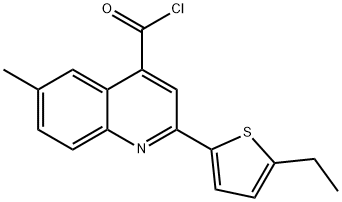 2-(5-エチル-2-チエニル)-6-メチルキノリン-4-カルボニルクロリド 化学構造式