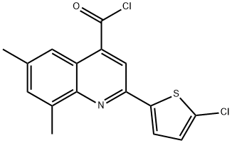 2-(5-氯-2-噻吩)-6,8-二甲基喹啉-4-甲酰氯, 1160254-85-2, 结构式