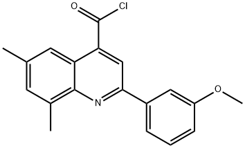 2-(3-甲氧苯基)-6,8-二甲基喹啉-4-甲酰氯,1160262-82-7,结构式