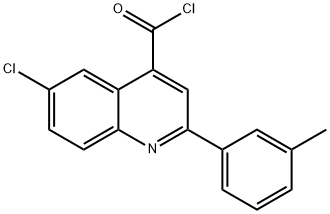 6-chloro-2-(3-methylphenyl)quinoline-4-carbonyl chloride Struktur