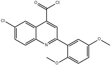 6-氯-2-(2,5-二甲氧苯基)喹啉-4-甲酰氯 结构式