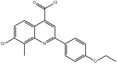 7-chloro-2-(4-ethoxyphenyl)-8-methylquinoline-4-carbonyl chloride Structure