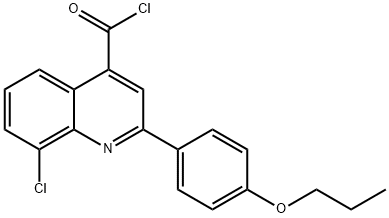 8-氯-2-(4-丙氧芬基)喹啉-4-甲酰氯, 1160263-77-3, 结构式