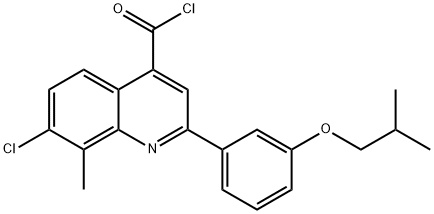 7-chloro-2-(3-isobutoxyphenyl)-8-methylquinoline-4-carbonyl chloride 化学構造式