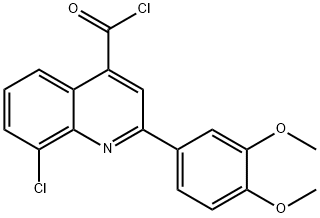 8-chloro-2-(3,4-dimethoxyphenyl)quinoline-4-carbonyl chloride Struktur