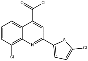 8-氯-2-(5-氯-2-噻吩)喹啉-4-甲酰氯, 1160256-92-7, 结构式