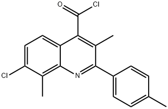 7-氯-3,8-二甲基-2-(4-甲基苯基)喹啉-4-甲酰氯 结构式