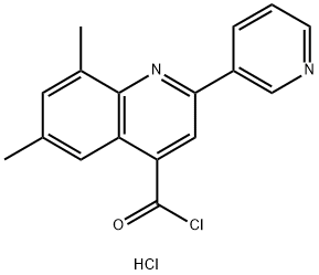 6,8-二甲基-2-吡啶-3-基喹啉-4-甲酰氯盐酸盐,1332530-71-8,结构式