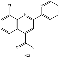 8-chloro-2-pyridin-2-ylquinoline-4-carbonyl chloride hydrochloride 化学構造式