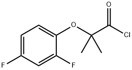 2-(2,4-二氟苯氧基)-2-甲基丙醇基氯化物,936327-47-8,结构式