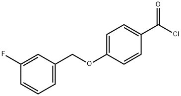 4-[(3-fluorobenzyl)oxy]benzoyl chloride 化学構造式