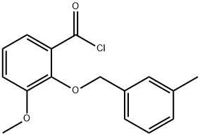 3-methoxy-2-[(3-methylbenzyl)oxy]benzoyl chloride Structure
