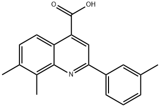 7,8-dimethyl-2-(3-methylphenyl)quinoline-4-carboxylic acid Struktur