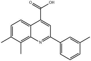 7,8-二甲基-2-(3-甲基苯基)喹啉-4-羧酸 结构式