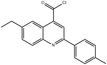 6-ethyl-2-(4-methylphenyl)quinoline-4-carbonyl chloride Structure