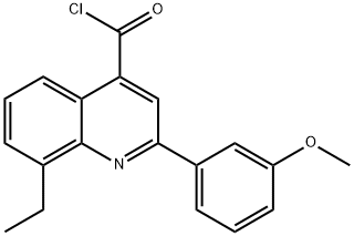 8-ethyl-2-(3-methoxyphenyl)quinoline-4-carbonyl chloride 化学構造式