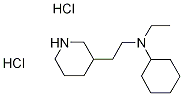 N-Ethyl-N-[2-(3-piperidinyl)ethyl]cyclohexanaminedihydrochloride 结构式