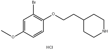 4-[2-(2-Bromo-4-methoxyphenoxy)ethyl]piperidinehydrochloride,1219964-12-1,结构式