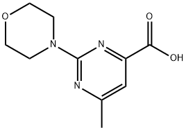 6-甲基-2-吗啉-4-基-嘧啶-4-羧酸 结构式