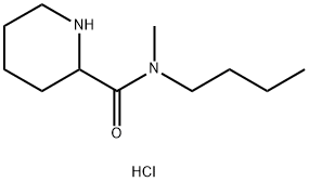 N-Butyl-N-methyl-2-piperidinecarboxamidehydrochloride 化学構造式