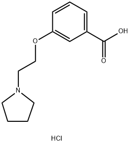 3-(2-Pyrrolidin-1-yl-ethoxy)-benzoic acidhydrochloride Struktur